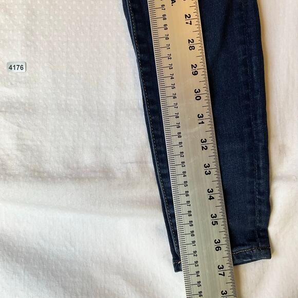 American Eagle Outfitters Women Skinny Jeans size 2 US Blue Mid Rise Stretch - Picture 3 of 11
